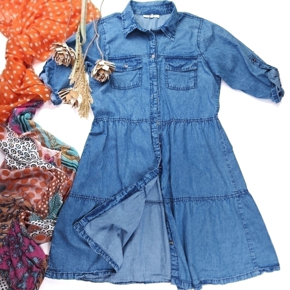 Speed Control Dresses & Skirts - Speed Control Blue Gingham Dress Sz L